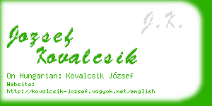 jozsef kovalcsik business card
