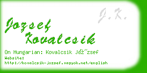 jozsef kovalcsik business card